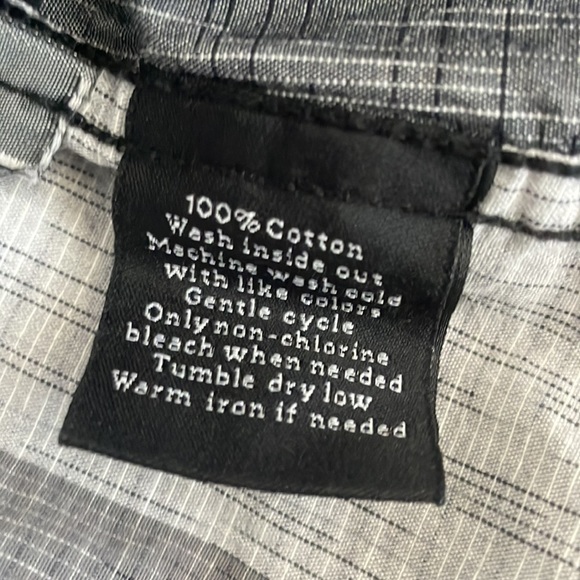 Rock & Republic Grey Plaid Shirt Medium - Picture 6 of 8